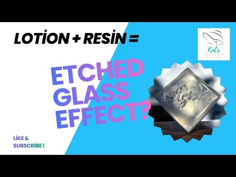 Lotion + Resin = Etched Glass Effect? So easy Beginners can do this!