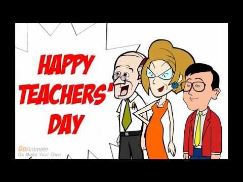 Teacher's Day Cartoon..Happy Teachers Day Celebration & Appreciation