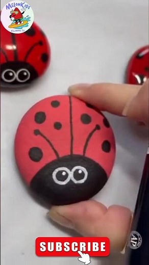 DIY Ladybug Rock Painting | Easy Painting Tutorial | Ladybug Rock Art