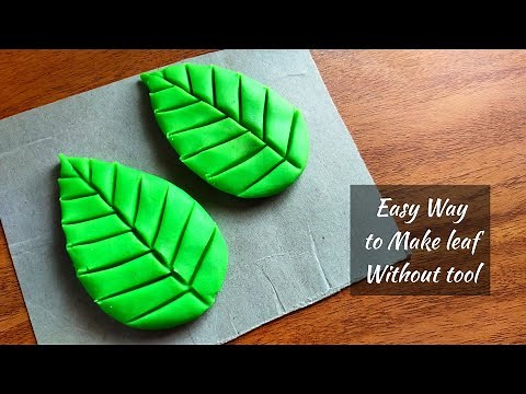 Very Easy DIY Make Leaf with Clay||How to make Leaf with polymer clay without any Tool