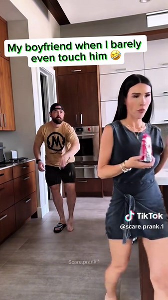 My boyfriend when I barely even touch him 🤣❤️ #scareprank #scarecam #fail #jumpscare #scary #scared #scaring #foryour #fypツ #funny #funnyvideos #prank #scaringpeople #funnyprankvideos #funnymoments #hahaha😂😂😂