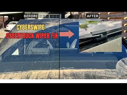 Cyberswipe | Tesla Cybertruck Wiper Fix! No more Streaks! #tesla #cybertruck #teslamods #ev