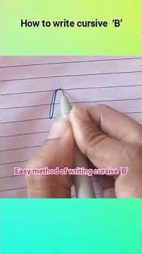 easy method of writing cursive ‘B'/how to write cursive b/#handwriting