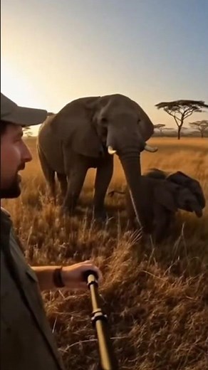 A herd of African elephants up close 🐘😃#elephant #babyelephant