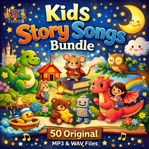Kids Story Songs Bundle – 50 Original Storytelling Songs for Preschool & Kindergarten | MP3   WAV - Etsy