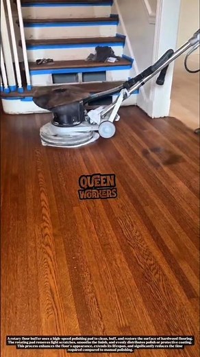 Hardwood Floor Buffing Machine! Restoring Shine with Professional Floor Polishing