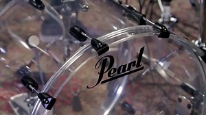 Check out the stunning combo of visual appeal & sonic attack in the seamless acrylic Pearl Drums Crystal Beat Kit! Available in-store and online at http://bit.ly/CrystalBeat | Guitar Center