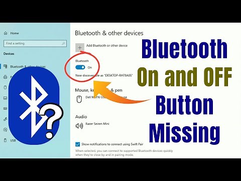 How to fix Bluetooth On/Off button missing in Windows 10