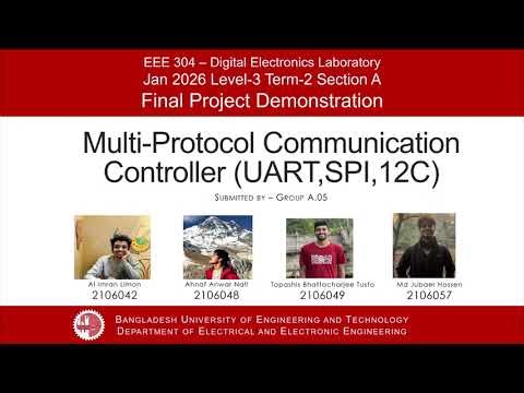 Multi-Protocol Communication Controller (UART,SPI,12C) Using FPGA | EEE 304 | Dept of EEE,BUET