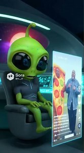 Alien discovers tic tok #aicover #funny #aliens #tictok