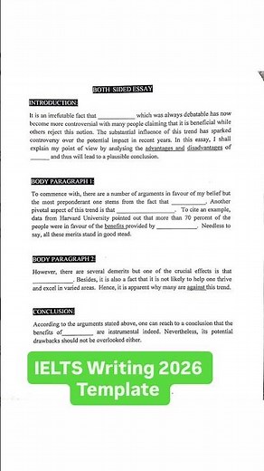 IELTS writing Template. #ielts #studyabroad #student #english