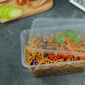 [Hot Item] 500ml 650ml 750ml 1000ml Rectangle Clear Disposable Plastic Lunch Box Food Containers