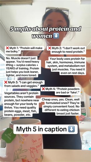 Make sure you save for later ❤️ ❌ Myth 5: “High protein is only for bodybuilders.” High protein is for women who are tired, hormonally out of whack, losing hair, craving sugar, struggling to lose weight, or constantly hungry because protein is what stabilises all of that. This is why coaching is invaluable ❤️ #CurtleeGleeson #healthandwellnesstips #wellnesstips #wellnesshub | Curtlee Gleeson | Facebook