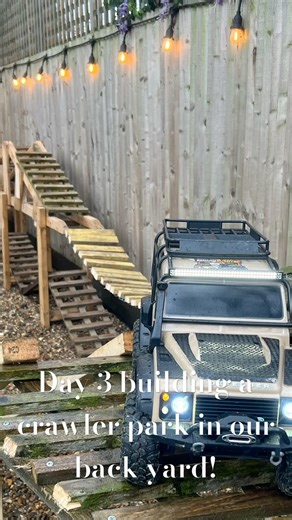 Back yard crawler park build day3! Traxxas Trx4 #traxxas #trx4 #rccar #defender #landy #crawlerpark