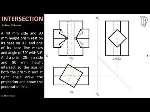Intersection & Penetration I Engineering Drawing I इंजीनियरिंग ड्राइंग