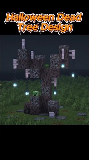 Minecraft dead tree design #minecraft #shorts #minecraftdecoration
