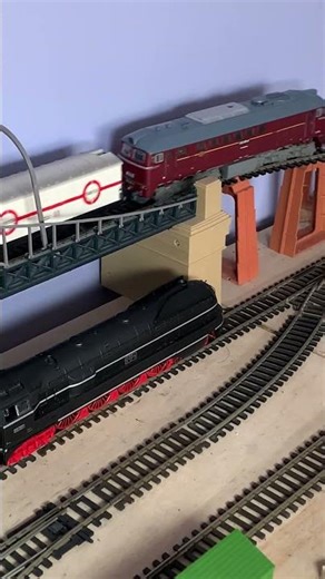 PIKO Class 120 over the suspension bridge #train #modelrailroad #piko