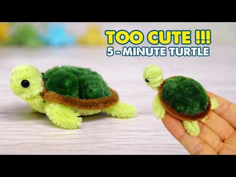 🐢 Too Cute to Be This Easy! Pipe Cleaner Turtle DIY | Animals Pipe Cleaner for Beginer