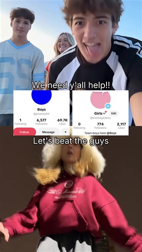 Help team girls to beat the boys @Boys #dance #fyp #boys #girls #viral