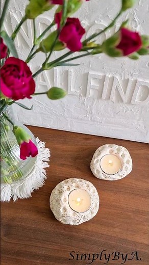 Create a Stunning Tealight Holder with Air Dry Clay | DIY Tutorial #diy #airdryclay #claycrafts