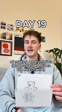 Asking strangers to draw for an animation (Day 19) #animation #shorts #challenge