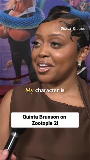 Shade Studios - Film and Television Coverage (ShadeTV) on Instagram: "Zootopia 2: Quinta Brunson Reveals the Movie's Magic! Meet Dr. Fuzzby, Zootopia's newest therapist! Voiced by Quinta Brunson, this adorable quokka from Australia brings a unique perspective to Partners in Crisis. A film the whole family will enjoy this holiday season! #Zootopia2 #QuintaBrunson #Zootopia #Disney #Animation"