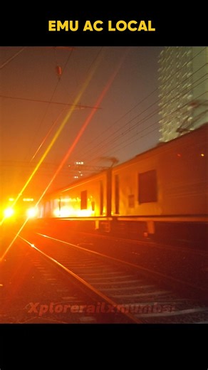 Mumbai AC EMU Local Train Passing