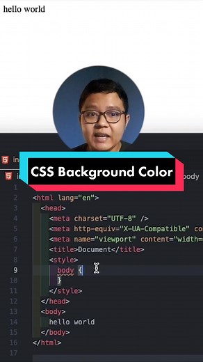 Cara ngasih background color di css #programmer #coding #programming
