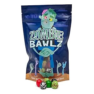 Zombie Bawlz Fruit Chews Candy | Perfect Zombie Lover Gift! | Gluten Free | Apple, Cherry and Watermelon