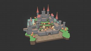 Medieval castle scene 01 - Download Free 3D model by BlackSpire