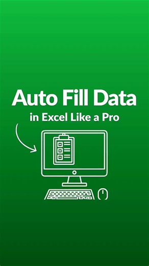 Auto Fill Data in Excel Like a Pro #excel #exceltutorial #viralshorts #viral