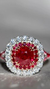 This stunning Burma ruby ring by Pompos Jewelry Corporation is brightening up our hump day! | American Gem Society