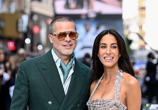 Brad Pitt and Ines de Ramon Were Photographed Arriving Together in Greece