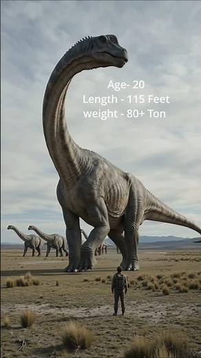 Argentinosaurus From 3.3 Feet at birth to 115 feet at adult - The biggest animal on earth