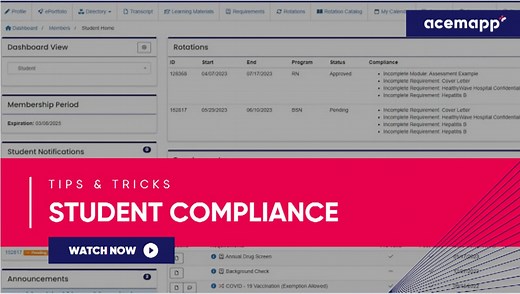ACEMAPP Tips & Tricks: Student Compliance