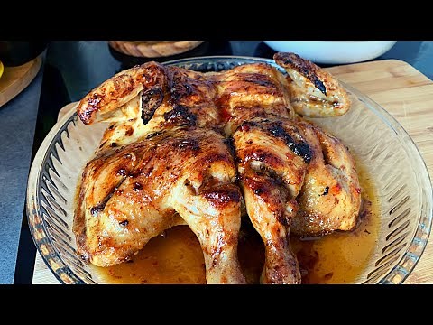 Une autre façon de faire LE POULET ROTI au four ,avec une sauce piment doux,très délicieux