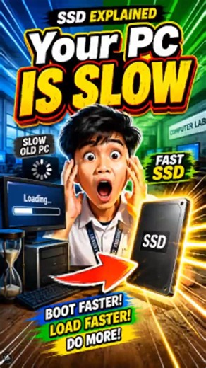 🚀 SSD Explained in 40 Seconds⚡ Your PC Is Slow? #shorts