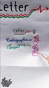 How to write stylish in calligraphy | 'G' letter | Cursive handwriting style