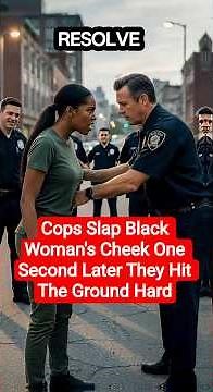 Cops Slap Black Woman's Cheek One Second Later They Hit The Ground Hard