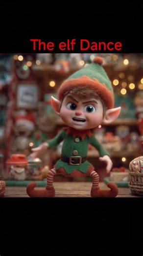 The elf opens its mouth and lets out surprisingly deep,booming laugh. and fall down from the table