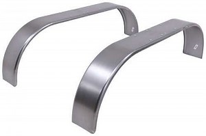 Tandem Axle Trailer Fenders - Bolt Together - Steel - 14" to 15" Wheels - Qty 2 etrailer Trailer Fen