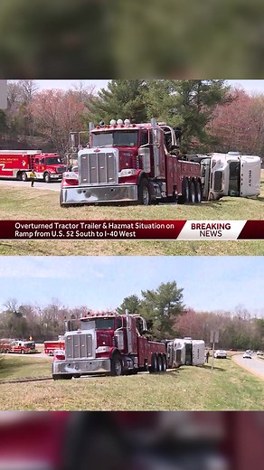 170K views · 917 reactions | TRAFFIC UPDATE: Happening now in Winston-Salem, NC, on Highway 52 south and I-40 West, a tractor-trailer carrying glue has crashed, pushing delays to 3:30 PM. For more: https://www.wxii12.com/article/tractor-trailer-crash-impacting-i-40-us-52-ramp-north-carolina/64231809 | WXII 12 NEWS | Facebook