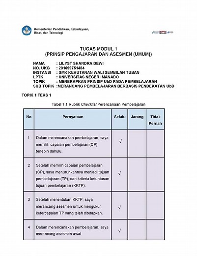 Tugas Modul 1 Topik 1: Panduan Lengkap