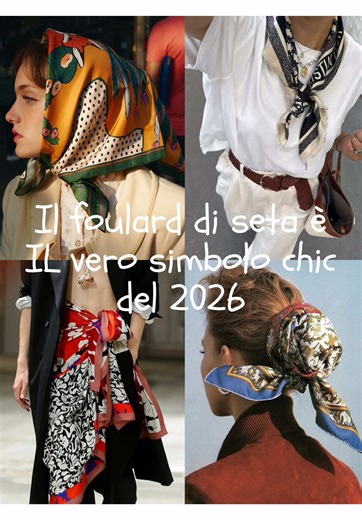 Da Jackie Kennedy ad Audrey Hepburn, da Grace Kelly fino a Gracie Abrams: il foulard di seta continua a tornare perché non è mai stato un semplice accessorio. È attitude, eleganza spontanea, nonchalance pura. E la primavera estate 2026 lo ha riportato al centro di tutto: in testa, al collo, come top, cintura o dettaglio styling. Hermès, Gucci, Miu Miu, Jacquemus, Coperni… tutti stanno riscrivendo il modo di portarlo. Forse perché alcuni pezzi non diventano mai davvero vintage. Rimangono iconici.