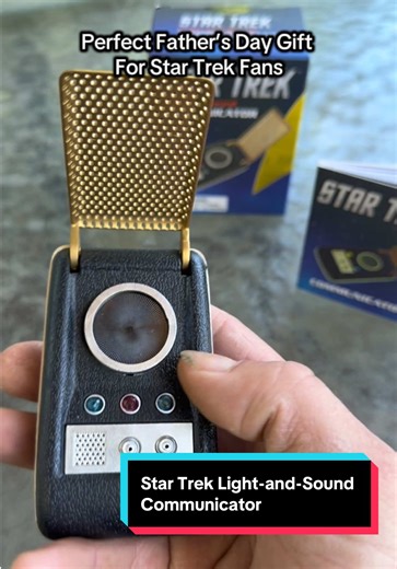 Looking for a Father’s Day gift that actually feels personal instead of generic, this Star Trek light and sound communicator hits that nostalgia instantly It brings that classic sci fi feel to life with lights and authentic sound effects that make it more than just a display piece Perfect for dads who grew up with Star Trek or still love collecting unique memorabilia for their desk, office, or shelf It’s one of those gifts that gets remembered instead of forgotten #FathersDay #StarTrek #GiftIdea