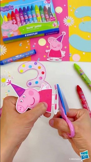 Peppa Pig Birthday Invitation 🎉🐷 | Easy Kids Craft with Noris Junior
