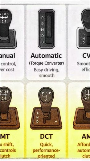 6 types of transmission #automobile #shorts