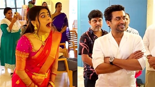Suriya surprises couple at wedding, bride's priceless reaction goes viral. Watch