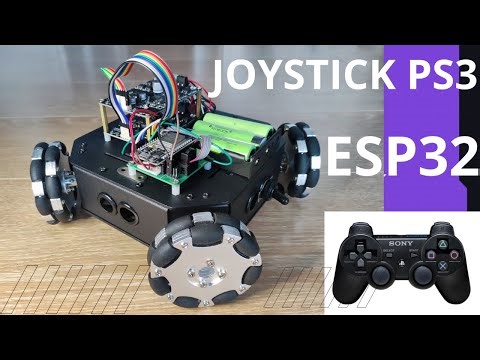 ESP32 omnidirectional robot Joystick PS3 4WD