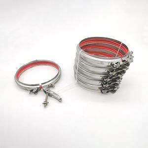 [Hot Item] Dust Extraction Fittings Adjustable Rapid Duct Clamps Clip Lever Lock Ring Pipe Clamp with Seal